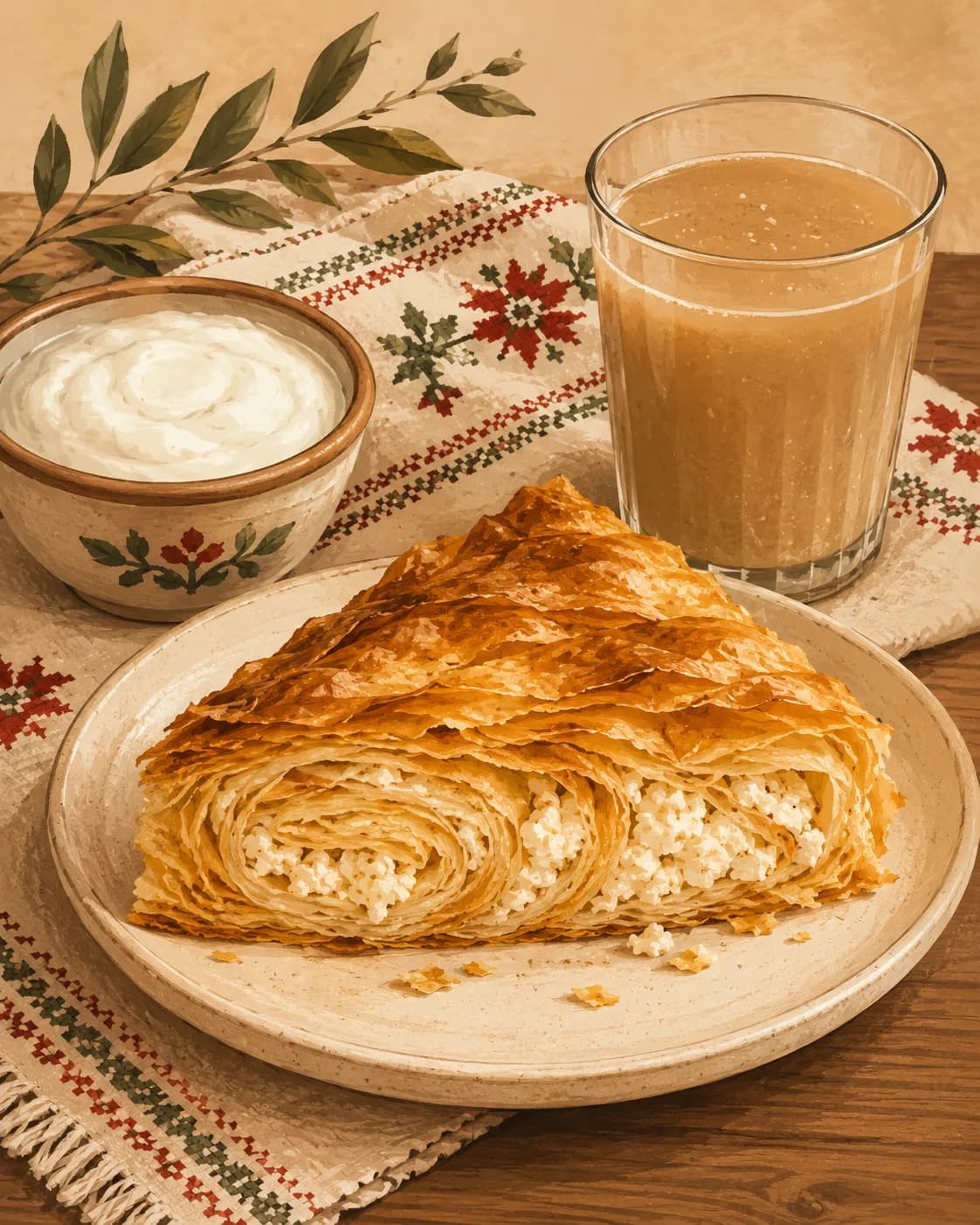 Banitsa bulgare, petit-déjeuner de Bulgarie