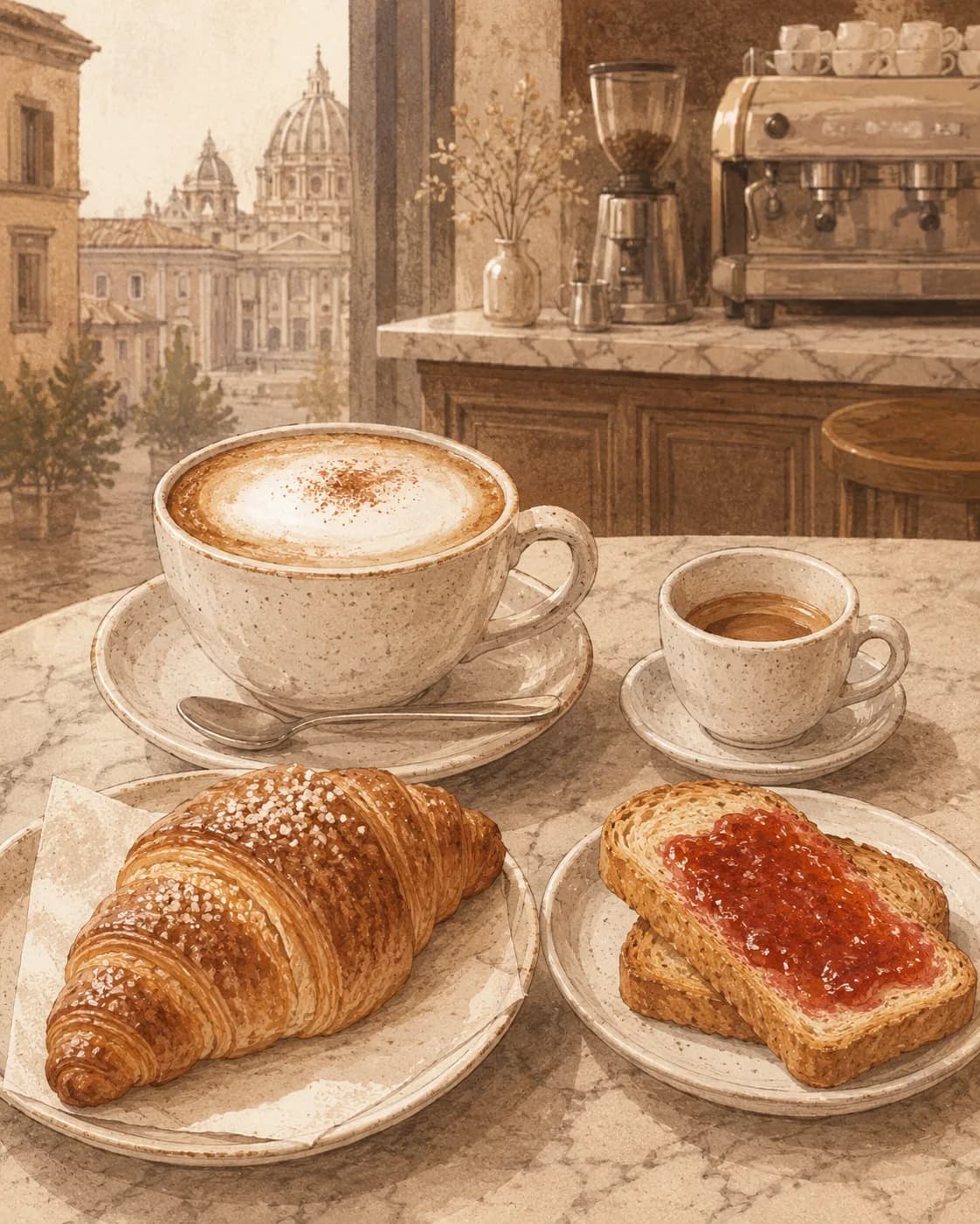 Prima colazione italienne, petit-déjeuner de Italie