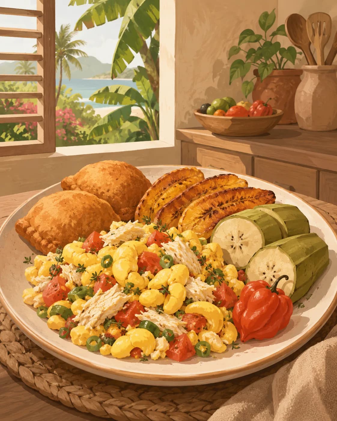 Ackee and saltfish jamaicain, petit-déjeuner de Jamaïque