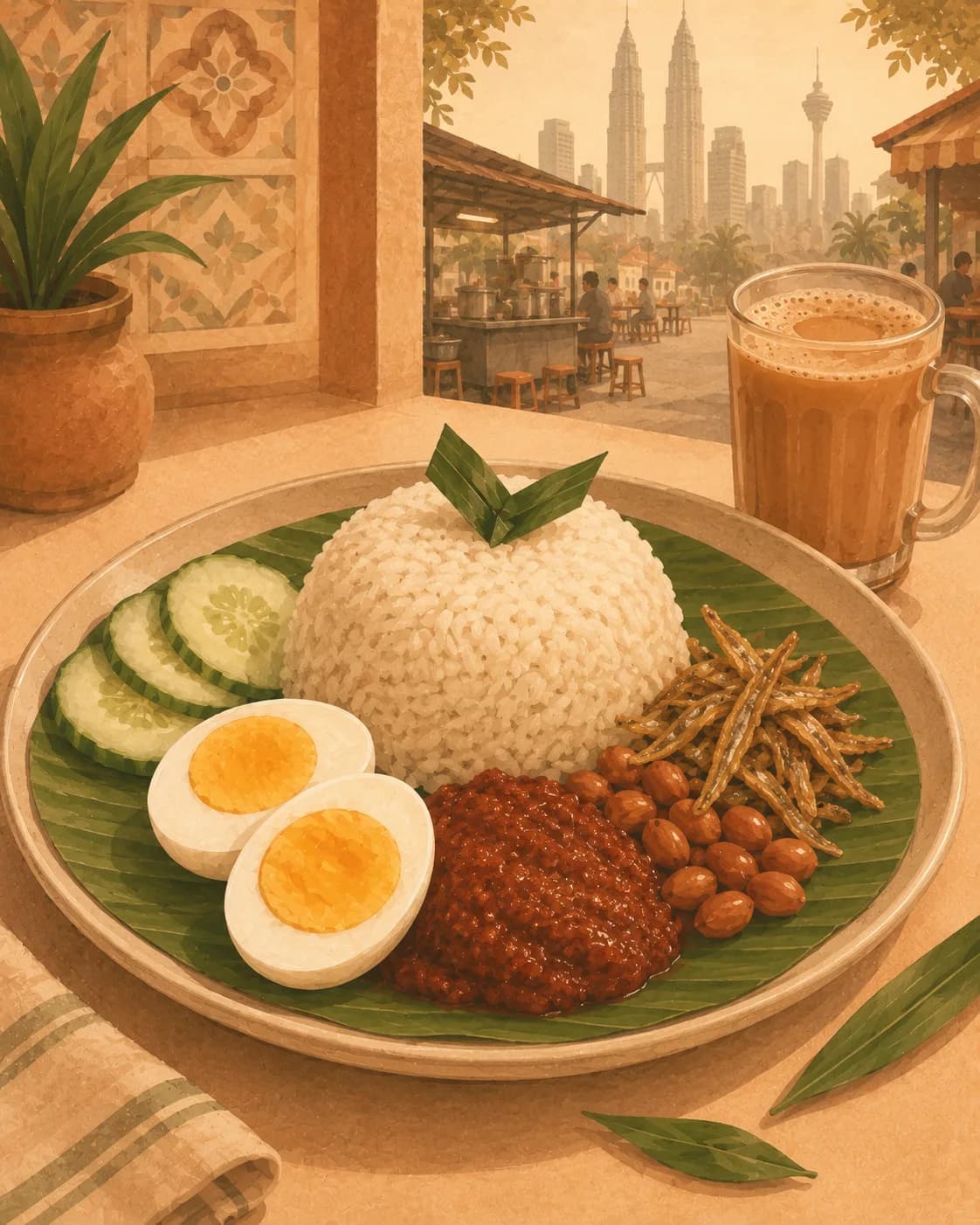 Nasi lemak, petit-déjeuner de Malaisie