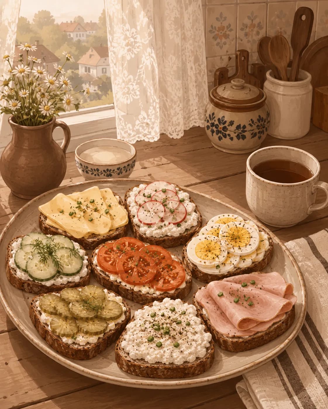 Kanapki, petit-déjeuner de Pologne