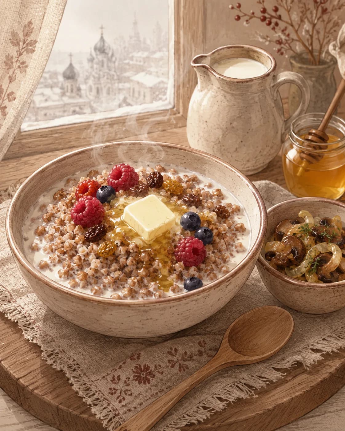 Kasha russe, petit-déjeuner de Russie