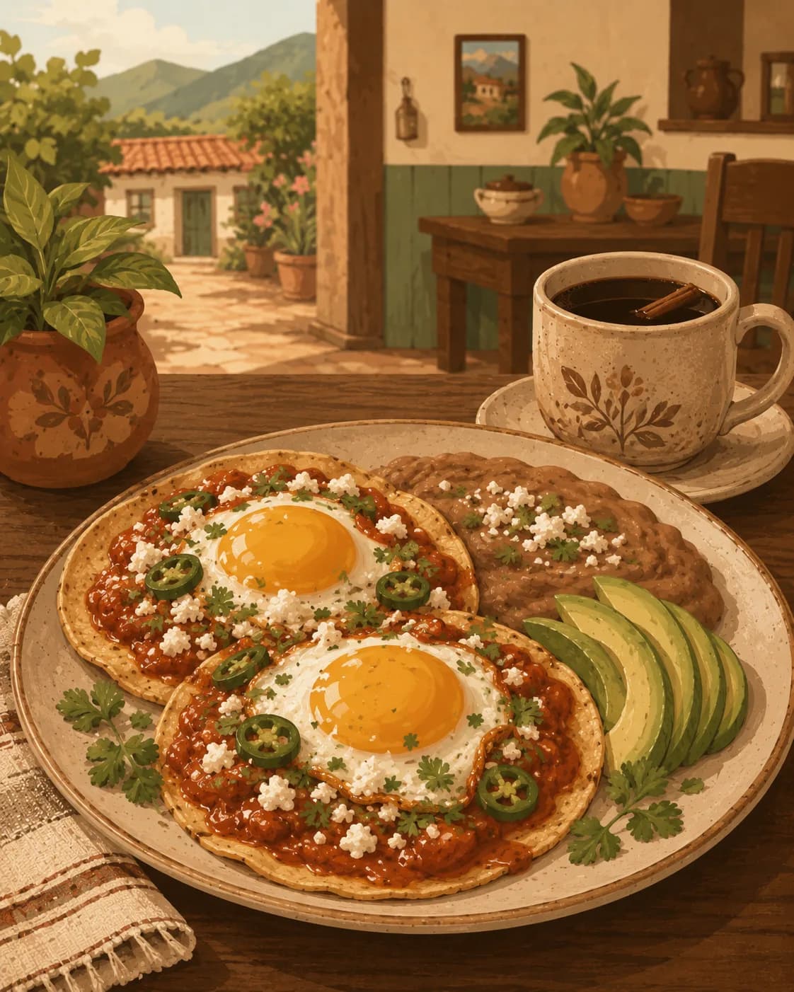 Huevos rancheros, petit-déjeuner en Mexique